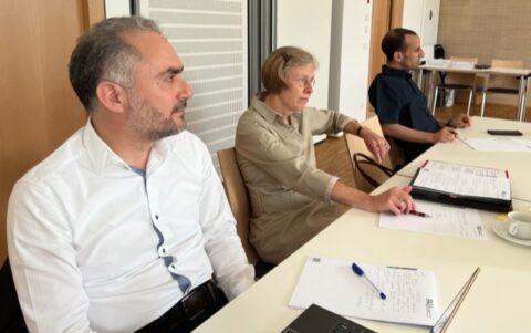 Prof. Dr. Marianne Heimbach-Steins (center, University of Münster) discussed about morality in Christianity and Prof. Dr. Mutaz Al-Khatib (left, Hamad Bin Khalifa University/QA) about morality in Islam.